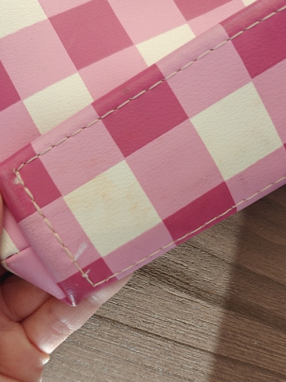 Vintage Y2K Paul Frank Pink Gingham Checkered Shoulder Bag Julius Monkey - Picture 4 of 16